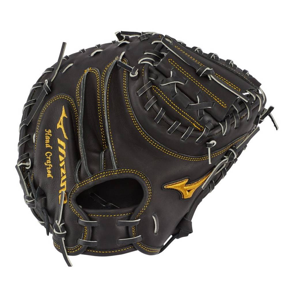 Mens Mizuno Pro 33.5" Baseball Catchers Mitt Black Philippines (NETKHA193)